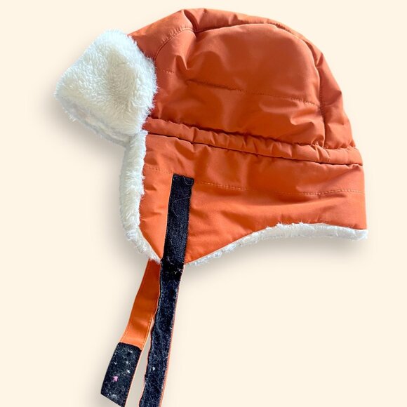 Jan & Jul Orange Winter Hat | Sherpa-Lined Trapper Hat | Size 44 cm - Picture 1 of 8